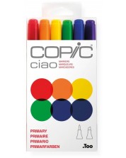 Комплект маркери Too Copic Ciao - Основни тонове, 6 цвята -1
