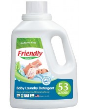 Концентриран гел за пране с омекотител Friendly Organic - Без аромат, 53 пранета, 1.57 l -1