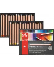 Комплект цветни моливи Caran d'Ache Luminance 6901 - 40 цвята -1