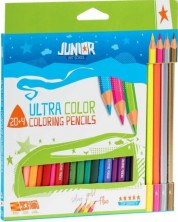 Комплект цветни моливи Junior - Ultra Color, 24 броя