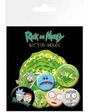 Комплект значки GB eye Animation: Rick & Morty - Faces