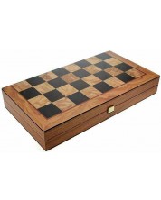 Комплект шах и табла Manopoulos - Цвят маслиново дърво, 30 x 15 cm -1