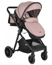 Комбинирана бебешка количка Moni - Rio, розова -1