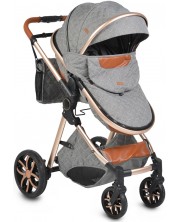Комбинирана бебешка количка Moni - Alma, тъмносива -1