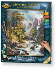 Комплект за рисуване по номера Schipper - Високопланински пейзаж