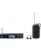Комплект ресийвър и слушалки Shure - P3TR112GR, черен