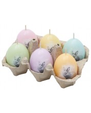 Комплект свещи LCA - Великденски яйца, Watermark Mix, 6 броя  -1
