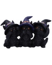 Комплект статуетки Nemesis Now Adult: Humor - Three Wise Black Cats, 11 cm