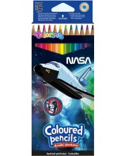 Комплект цветни моливи Colorino - Nasa, 12 цвята -1