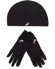 Комплект шапка и ръкавици Asics - Running Pack, черни -1