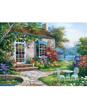 Комплект за рисуване с акрилни бои Royal - Цветна градина, 39 х 30 cm
