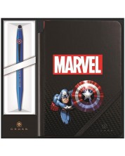 Комплект тефтер и химикалка Cross Tech2 - Marvel Captain America, A5 -1