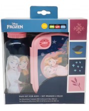 Комплект бутилка и кутия за храна Disney - Frozen, розов