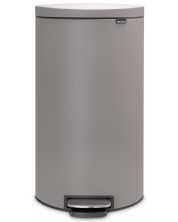 Кош за отпадъци Brabantia - FlatBack+, 30 l, Mineral Concrete Grey -1