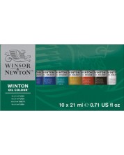 Комплект маслена боя Winsor & Newton Winton - 10 цвята, 21 ml