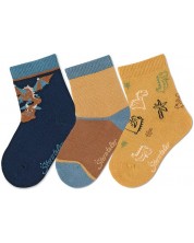 Комплект детски чорапи за момче Sterntaler - 17/18 размер, 6-12 месеца, 3 чифта -1