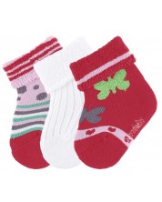 Комплект бебешки хавлиени чорапки Sterntaler -13/14 размер, 0-4 месеца, 3 чифта
