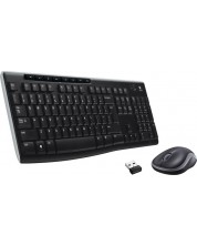 Комплект мишка и клавиатура Logitech - MK270, безжичен, черен -1