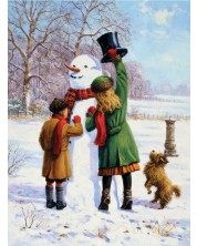 Комплект за рисуване с акрилни бои Royal - Снежен човек, 22 х 30 cm