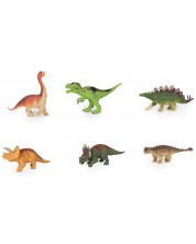 Комплект фигурки Rappa - Динозаври, 6 броя, 7-10 cm