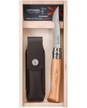 Комплект нож с кания Opinel Inox - №8, в дървена кутия -1