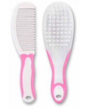 Комплект четка и гребен за коса Lorelli - Blush Pink