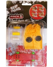 Комплект играчки за пръсти Grip&Trick - Penny Board, червен