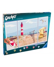Комплект за рисуване по номера Ravensburger CreArt - До брега на морето -1