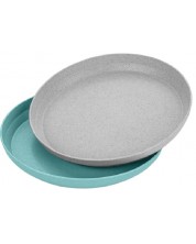 Комплект чинийки за хранене Reer -  Синя/Сива, 2 броя -1