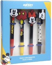 Комплект химикалки Cerda Mickey Mouse - 4 броя -1