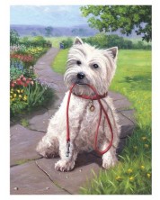 Комплект за рисуване с акрилни бои Royal - Кученце, 22 х 30 cm