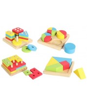 Комплект дървени игри Acool Toy - 4 вида