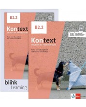 Kontext B2.2 Media Bundle BlinkLearning / Немски език - ниво B2.2: Учебник с тетрадка и код