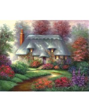 Комплект за рисуване с акрилни бои Royal Masterpiece - Къща,  23 х 30 cm