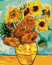Комплект за рисуване по номера Ideyka - Слънчогледи, Ван Гог, 40 х 50 cm