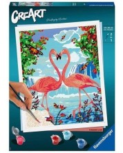 Комплект за рисуване по номера Ravensburger CreArt - Фламинго