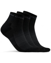 Комплект чорапи Craft - Core Dry Mid, 3 чифта , черни