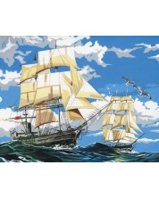 Комплект за рисуване върху платно Royal - Ветроходи, 38 х 28 cm -1