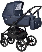 Комбинирана детска количка 3в1 Baby Giggle - Broco, тъмносиня -1