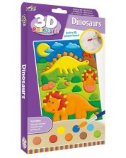 Комплект за оцветяване Galt - Релефна картина за оцветяване, Динонзаври -1