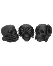 Комплект статуетки Nemesis Now Adult: Humor - Three Wise Skulls