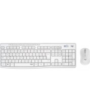 Комплект мишка и клавиатура Logitech - MK295, безжичен, бял -1
