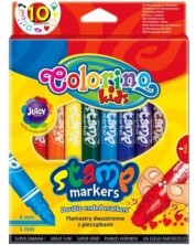 Комплект флумастери с печати Colorino Kids - 10 цвята