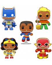 Комплект фигури Funko POP! DC Comics: DC Super Heroes - Gingerbread Heroes (Special Edition) -1