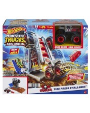 Комплект Hot Wheels Monster Trucks - Световна арена, Tire Press Challenge -1