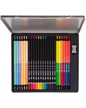 Комплект цветни моливи Daco - 36 цвята, метална кутия