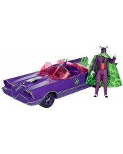 Комплект екшън фигури McFarlane DC Comics: Batman - Batmobile with Joker (Batman '66) (Gold Label)