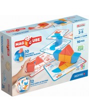 Комплект магнитни кубчета и карти Geomag - Magicube, 16 части