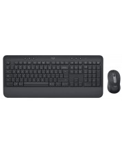 Комплект клавиатура и мишка Logitech - Signature MK650, безжичен, графит -1