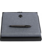 Комплект химикалка и конферентна папка Hugo Boss - Сиви -1
